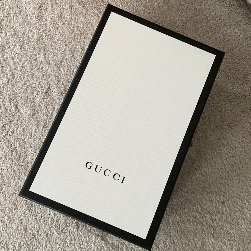Empty Gucci shoe box